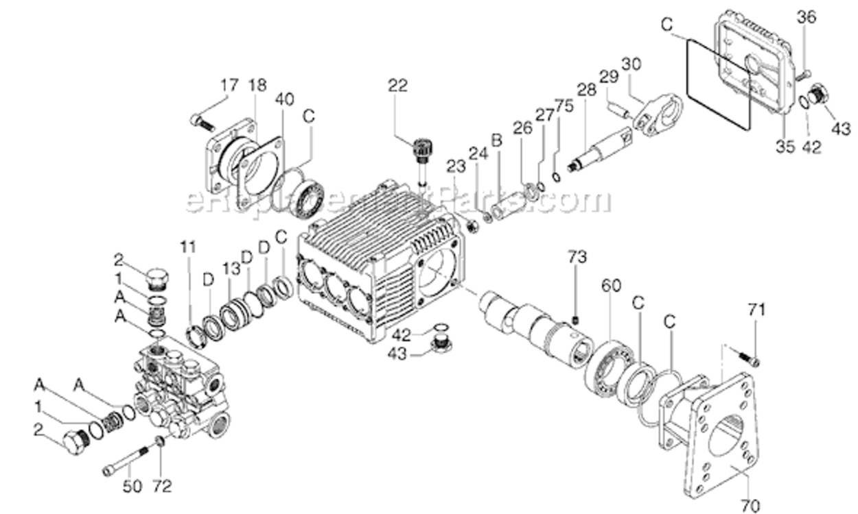 Page A Diagram and Parts List for PCK4040SP  Porter Cable Pressure Washer